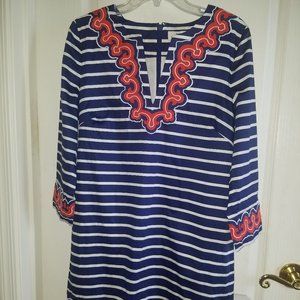 Vineyard Vines Navy Striped Dress Size 8